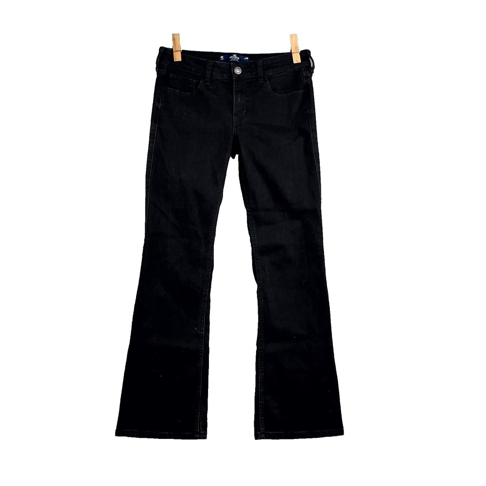 Hollister Low Rise Bootcut Jeans Womens 30x29* Black Denim Western Rodeo Rancher